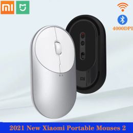 Mice Original Xiaomi Mijia Mouse Portable Optical Wireless Bluetooth Mouse 4.0 RF 2.4GHz Dual Mode Connect for Laptop pc