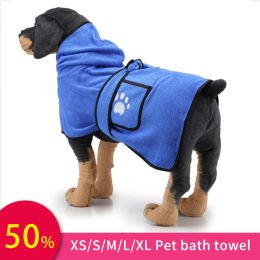 Towels Pet Bath Towel Super Absorbent XS S M L XL Dog Bathrobe Microfiber Bath Towels QuickDrying Cat Dog Bath Towel Small Large Dog