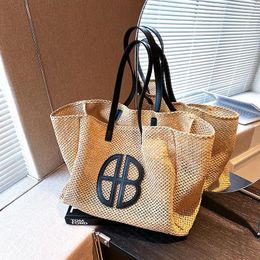 Evening Bags Straw Large-capacity Tote Handbag Brand Trendy Shoulder 2024 Beach Lane Simia Designer Ethnic Style