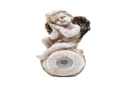 Solar Garden Statue Light Sleeping Angel Cupid Figurine Lights LED Glowing Solar Landscape Lighting Spotlight for Resin Stone Pati7318647