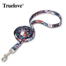 Leashes Truelove Floral Pet Leash Spring Design Small Boys Girls Dogs Cats Lihgtweight Rope Running Training Dog Leash Polyester TLL3113