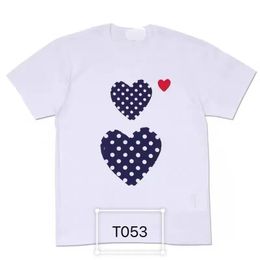 2024 Play Mens t Shirt Designer Red Commes Heart Women Garcons s Badge Des Quanlity Ts Cotton Cdg Embroidery Short Sleeve Fa7 11