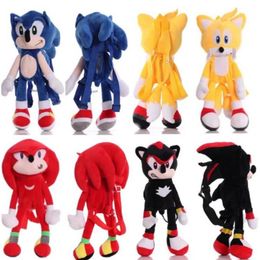 Anime Sony Hedgehog Kitap Backpack Peluş Oyuncak Toptan