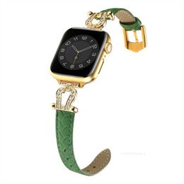 Designer Diamond Bracelet Braided Leather Strap For Apple Watch 44mm 45mm 44mm 42mm 41mm 40mm 38mm bands Luxury Wristbands iWatch Series 8 7 6 5 4 Watchband Accessorie