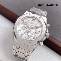 Quartz Watch APF Factory AP Wrist Watch Royal Oak Series 26240ST Precision Steel White Plate Mens Fashion Leisure Business Sports Machinery Back Transparent Watche