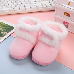 Boots Born Toddler Warm Winter First Walkers Baby Girls Boys Shoes Soft Sole Fur Snow Booties 2024 High Quality