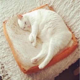 Mats Toast Bread Cat Bed Pet Sleeping Cushion Dog Beds Warm Puppy Kitten Nest Mattress Pet Mat Kennel Mattress Dog Accessories