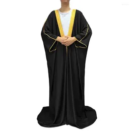 Ethnic Clothing For Men Robe Classic Daily Graduation Holiday Long Sleeve Male Polyester Solid Speech V Neck Casual Affordable