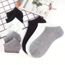 Women Socks 6 Pairs/Lot Men Sport Solid Black Grey White Breathable Sports Female Short Low Tube Summer