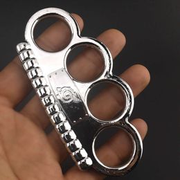 Durable Solid Hard Fashion Portable Strongly Fighting Bottle Opener Paperweight Four Finger Rings Survival Tool Stainless Steel 594500