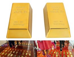 Fake Gold Bar Plastic Golden Home Decor Bullion Bar Simulation Decoration For Movie Props1638658