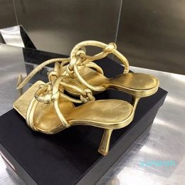 Fashion luxury women designer sandals designer Flip Flops leather Strappy sandalsnew dress shoes summer wedding woman high heels