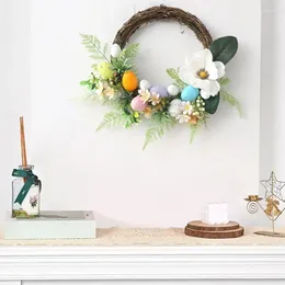 Decorative Flowers Easter Wall Wreath Garden Decoration Egg Simulated Flower Holiday Window