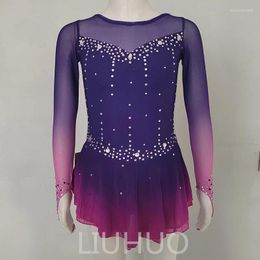 Stage Wear LIUHUO Figure Skating Performance Clothing Customized Grading Children's Purple Gradient