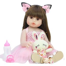 Lifelike Bebe Doll Reborn Toddler Soft Slicone Baby Dolls Body Christmas Surprice Girl Gifts 240223