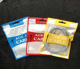 Audio cable Colour packaging bag MP3 AUX audio cable packaging bag Audio speaker cable packaging plastic bag5528790