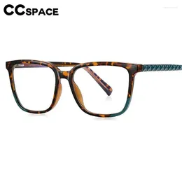 Sunglasses Frames 57124 Lady Square Leopard Eyeglass Trend Spring Hinge Optical Spectacle Frame Anti Blue Light Computer Glasses