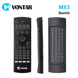 Keyboards VONTAR MX3 Pro Backlight 2.4G Wireless Keyboard Remote Control IR Learning Fly Air Mouse For X92 X96 Android TV Box