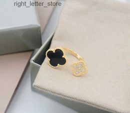 Rings Realfine888 3A Rings VanCA Magic Between The Finger Vintage Wedding Ring Luxury Designer Jewellery For Woman Box Size 6-9 240229