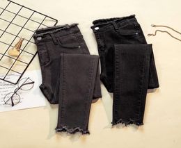 Jeans Female Denim Pants Black Colour Womens Jean Donna Stretch Bottoms Feminino Skinny Pant For Women Trousers With Fleece7388983