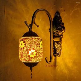 Wall Lamp Est Led Mediterranean Style Art Deco Turkish Mosaic Lampe Handcrafted Glass Romantic Light Home Decor