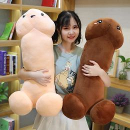 Dolls Giant Long Pillow Lifelike Penis Plush Toy Stuffed Dick Trick Doll Reallife Penis Plush Pillow Sexy Toy Gift For Lovers