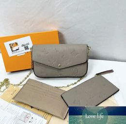 Chain Pull Box Design Chain Three-Piece Card Bag Facebook Same Style Front Piece Flower Bags for Women