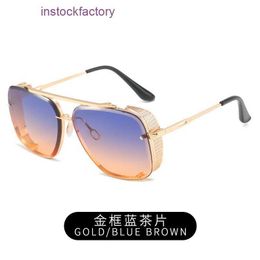 Original 1to1 Dita 2024 New Double Beam Metal Sunshade Sunglasses with Trimmed Punk Hip Hop Glasses 8WMK