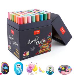 Markers 12/48 Colours Propylene Marker Pen Can Graffiti Glass Ceramic Painting Watercolours Model Colour School Supplies Art Supplies