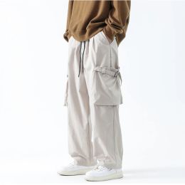 Pants New Wide Leg Pocket Cargo Men Pants Climbing Trousers Neutral Loose Casual Hip Hop Streetwear Oversize Straight Outdoor Pants
