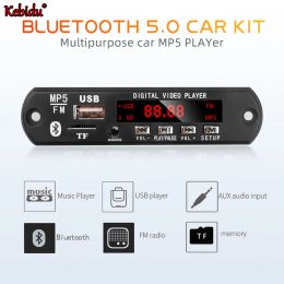 Player kebidu 1080P MP5 HD Digital Video Player Bluetooth 5.0 Stereo MP3 Decoder Board Car FM Radio Module Support ebook Function