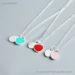 Jewellery necklaces T&C Double Heart Pendant Necklace for women designer choker necklace