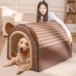 Mats Dog House Dog Bed Winter Small and Large Dogs Kennel Warm Cat Teddy Detachable Sleeping Nest Pet Supplies Puppy Cave Sofa