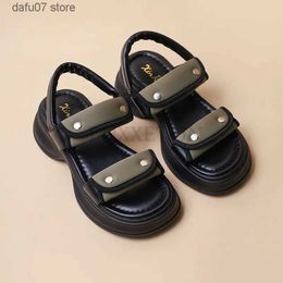 Dress Shoes Women Leisure Chunky Platform Sandals Peep Toe High Heels New Gladiator Slippers Woman Trendy Summer Beach Leather SneakerH24229