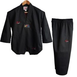 Products High Quality Black Taekwondo Dobok Training Taekwondo Suits Embroidery Uniforms Poomsae Dobok WTF Approved Size 140190cm