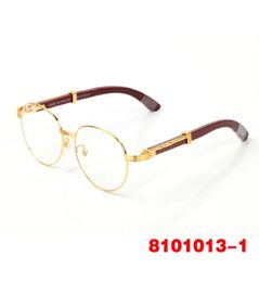 round bridge sunglasses Gold Spectacles lastest fashion men women allmatch Framed vintage sport in wood sunglas Silver frame eyeg8116491