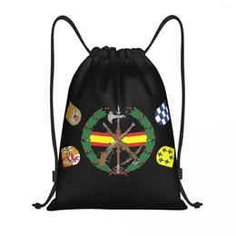 Shopping Bags Custom Spanish Legion Drawstring For Yoga Backpacks Women Men Spain Coat Of Arms Sports Gym Sackpack