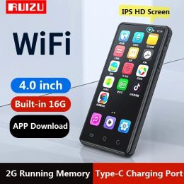 Player Newest Ruizu H8 WIFI Android MP3 player Bluetooth 5.0 Touch Screen 4.0inch HIFI Music Player Support FM Radio Ebook