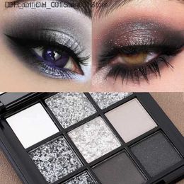 Eye Shadow Matte Smokey eye shadow Palette Earth Colour Glitter Sequins eye shadow Makeup Cool Tone Grey Black Eye Pigment CosmeticsQ240229