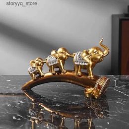 Other Home Decor Modern Minimalist Wealth Seeks Three Elephants European Style Elephant Home Furniture Q240229