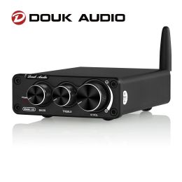 Speakers Douk Audio Mini Bluetooth 5.0 100W Power Amplifier HiFi Class D Stereo Digital Amp for Speaker Treble Bass Control