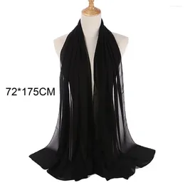 Scarves Women Long Shawl Scarf Solid Color 72cmx175cm Ultrathin Chiffon Hijab Wraps Ladies Headscarf Bufandas Mujer