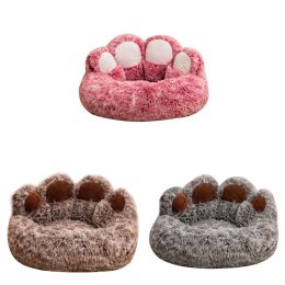 Pens new Dogs Bed BearPaw Plush Cat Bed Small Dog Warm Bed Winter Warm Puppy Cushion Pad