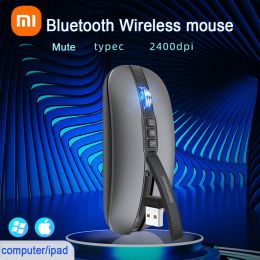 Mice Xiaomi Bluetooth Wireless Mouse 2.4G Wireless Office Mouse Tablet PC Laptop Notebook Dual Mode USB Charging 2400DPI Mute Mouse