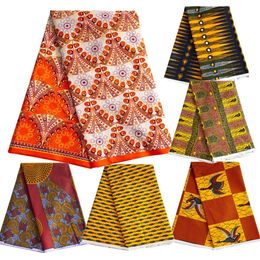 African Prints 100% Original Real Wax Nigeria DIY Textile Ankara Wax Fabrics Sewing Cloth Block Prints Batik Dutch High Quality 240220