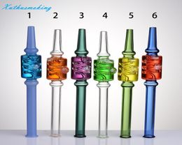 Smoking Hookah accessories Glass nectar collector straw with liquid glycerin inside oil cooling 160mm NC Kit dab rig 18481060566