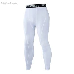 Clothing Track suit Running Tights Men's Gym Leggings White Compression Pants Quick Dry Workout Sportswear Winter Thermal Pants Training