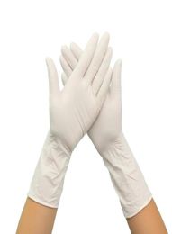 Glove 100pcs Disposable White Nitrile Rubber Latex Food Laboratory Cleaning Plastic 12 Inch Long Thick Durable Gloves2311106