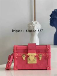 10A Designer Handbag Classic Luxury Chain Fashion Plaid Flower Ladies pink Leather Handbag designer shoulder bag Shopping Pink White Purse Satchels Bag with box c30