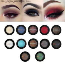 Eye Shadow Phoera 12 color glitter eye shadow tray monochrome diamond shimmer durable natural universal makeup TSLM2Q240229